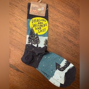 Funny socks “dragons and wizards and Sh*t”